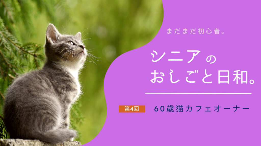 シニアのおしごと日和：第4回「60歳過ぎて猫カフェで働き始めました」